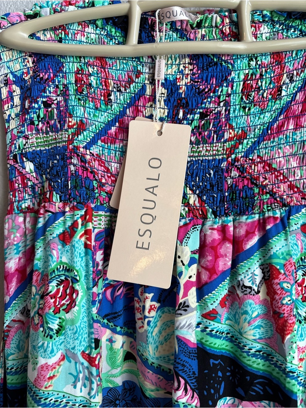 Esqualo Women's Blue Multi Floral Vacation Mode Dress - Picture 3 of 6
